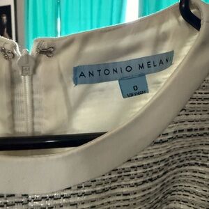 Antonio Melani Cream and Black Textured Dress